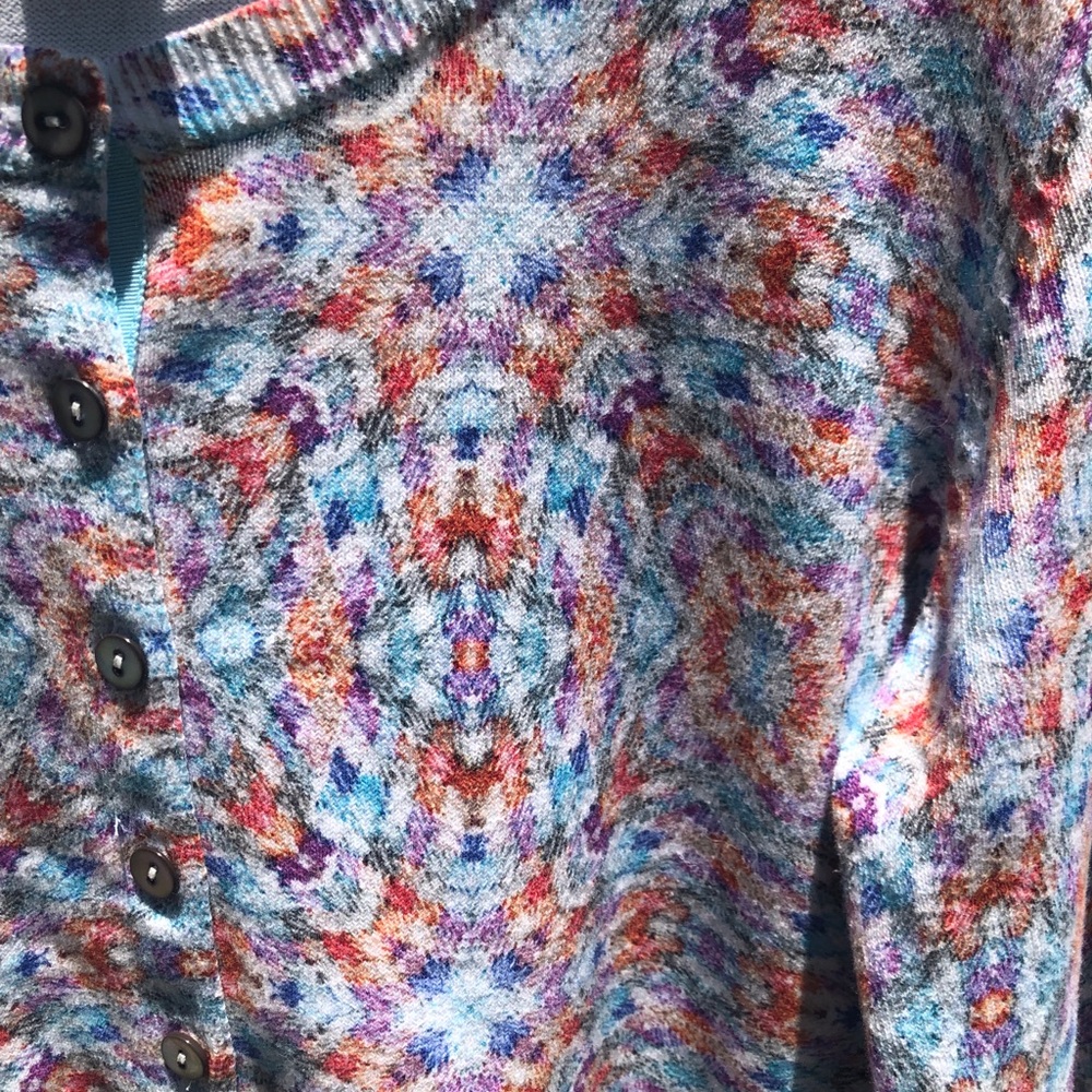 Sundance Multicolored Spring Button Down Cardigan - image 6